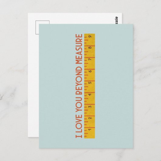 Ik hou van jou, meer dan maatstaf briefkaart (Voorkant / Achterkant)