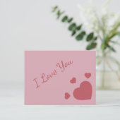 Ik hou van jou met harten briefkaart (Staand voorkant)