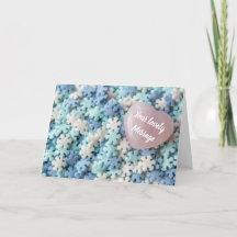 Ik hou van jou met lieflijke harten en sneeuwvlokk