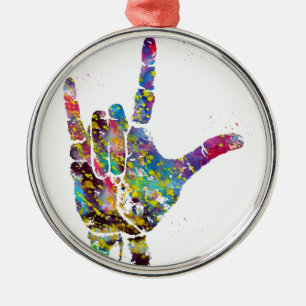 Ik Hou Van Jou Metalen Ornament