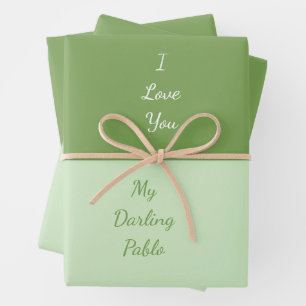 Ik hou van jou, mijn schat inpakpapier vel