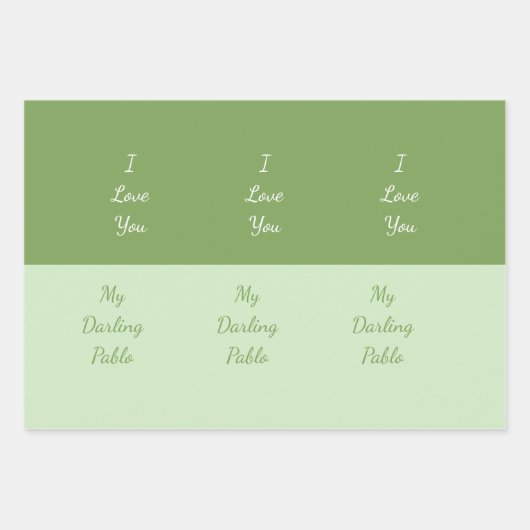 Ik hou van jou, mijn schat inpakpapier vel (Voorkant)