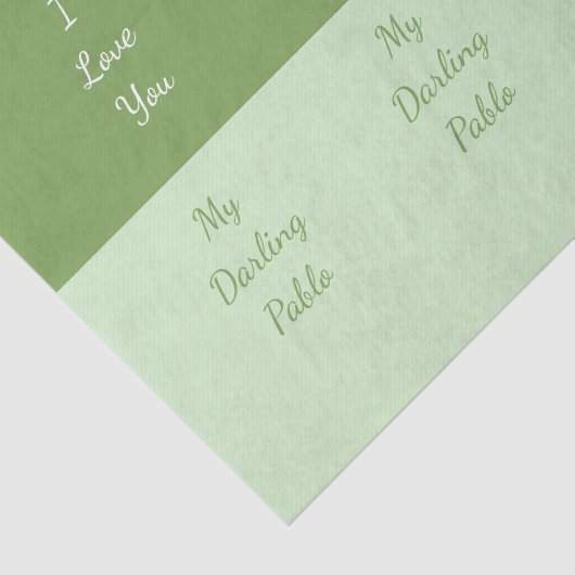 Ik hou van jou, mijn schat tissuepapier (Detail)