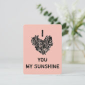 "Ik hou van jou mijn zonneschijn" Grappig Schattig Feestdagenkaart (Staand voorkant)
