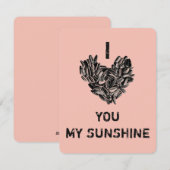 "Ik hou van jou mijn zonneschijn" Grappig Schattig Feestdagenkaart (Voorkant / Achterkant)