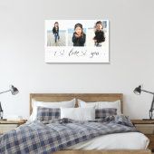 Ik Hou Van Jou Moderne Hart Script Foto Collage Canvas Afdruk (Insitu (Slaapkamer))