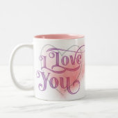 Ik Hou Van Jou Moderne Licht Hart Grafisch Elegant Tweekleurige Koffiemok (Links)