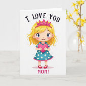 Ik hou van jou Moeder Beste Kaart (Gele Bloem)