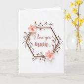 Ik Hou Van Jou Moeder Bloemkaart Kaart (Gele Bloem)