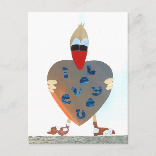 Ik hou van jou moeder dag eend hart met liefde briefkaart (Voorkant)