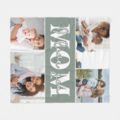Ik hou van jou Moeder Vier Foto Collage Fleece Deken (Voorkant (Horizontaal))