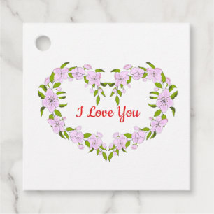 Ik hou van jou Mooie bloemen Bedankjes Labels