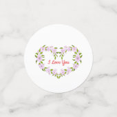 Ik hou van jou Mooie bloemen Confetti (Kleine voorkant)