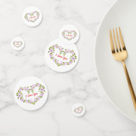 Ik hou van jou Mooie bloemen Confetti