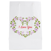 Ik hou van jou Mooie bloemen Medium Cadeauzakje (Achterkant)