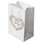 Ik hou van jou Mooie bloemen Medium Cadeauzakje (Achterkant Gekanteld)