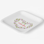 Ik hou van jou Mooie bloemen Papieren Bordje (Gebogen)