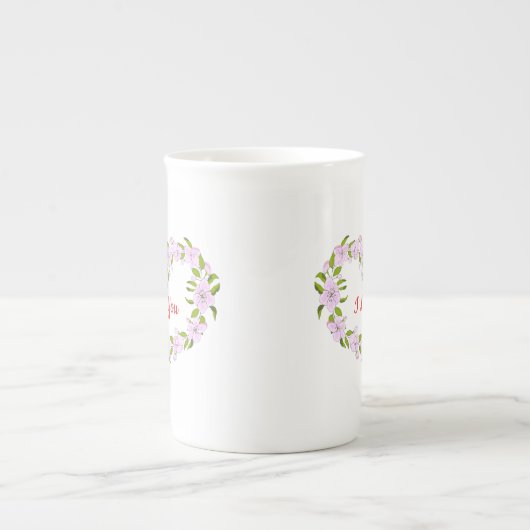 Ik hou van jou Mooie bloemen Porselein Kop (Voorkant)