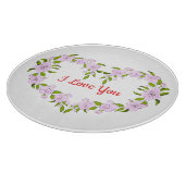 Ik hou van jou Mooie bloemen Snijplank (Hoek)