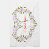 Ik hou van jou Mooie bloemen Theedoek (Verticaal)