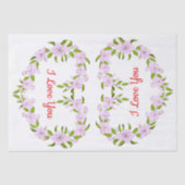 Ik hou van jou Mooie bloemen Tissuepapier (Voorkant)