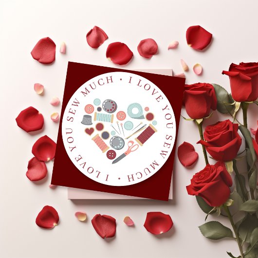 Ik Hou Van Jou Naaien Thema Feestdagenkaart