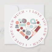 Ik Hou Van Jou Naaien Thema Feestdagenkaart (Voorkant)