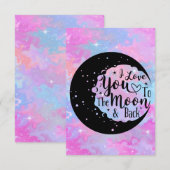 Ik hou van jou naar de maan en terug kaart (Voorkant / Achterkant)