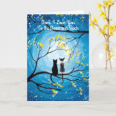 Ik hou van jou naar de maan en terug Katten Moeder Kaart (Gele Bloem)