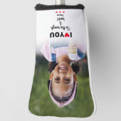 Ik hou van jou naar de ruwe & terug Aangepaste fot Golfheadcover (Draai 90)