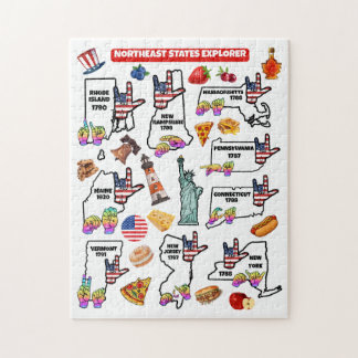 Ik Hou Van Jou Noordoostelijke Staten Kaart Legpuzzel