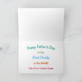 Ik hou van jou om papa ABCD Fathers Day Birthday t Kaart (Binnen)