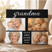 Ik hou van jou oma fotoplaquette | Ouderdag