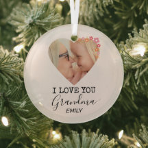 Ik hou van jou oma | Gepersonaliseerde kerstbal