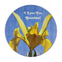 Ik hou van jou oma! glazen snijplanken Bloem