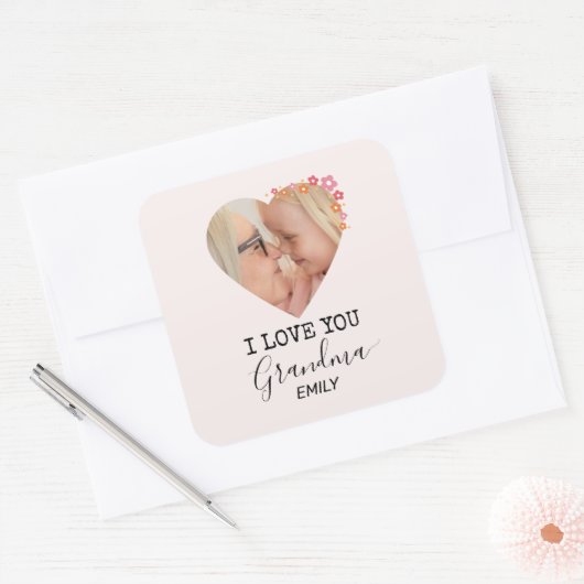 Ik hou van jou oma | Persoonlijke sticker (Envelop)