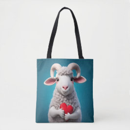 Ik hou van jou ooievaar tote bag