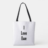 Ik hou van jou ooievaar tote bag (Achterkant)