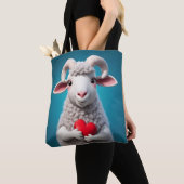 Ik hou van jou ooievaar tote bag (Dichtbij)