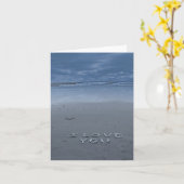 Ik hou van jou op het strand kaart (Gele Bloem)
