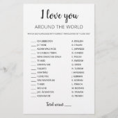 Ik hou van jou over de hele wereld spel met antwoo (Voorkant)