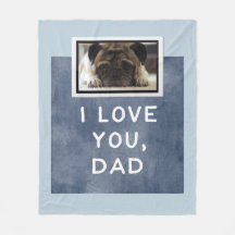 Ik hou van jou, pap Donker Blauwe Aangepaste Foto 