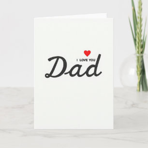 Ik hou van jou papa eenvoudige kaart