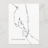 Ik Hou Van Jou Papa Lijntekening Handen Kaart (Voorkant)