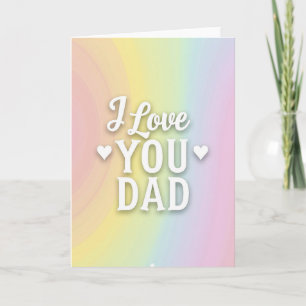 Ik Hou Van Jou Papa Regenboogkaart Kaart