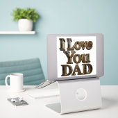 Ik Hou Van Jou Papa Sticker – Premium Vaderdag Cad (Laptop op bureau)