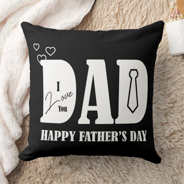 Ik hou van jou papa stropdas harten kussen (Deken)