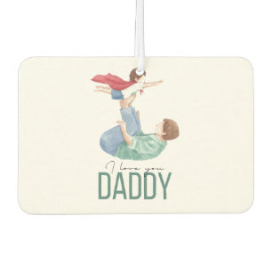 Ik hou van jou papa Superheld vader en kind auto l Luchtverfrisser
