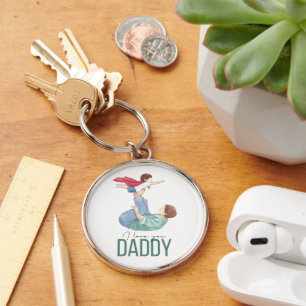 Ik hou van jou papa Superheld vader en kind sleute Sleutelhanger