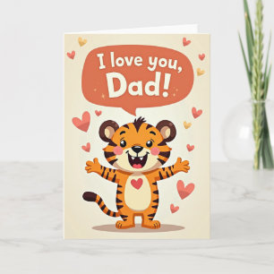 Ik Hou Van Jou Papa Tijger Kaart